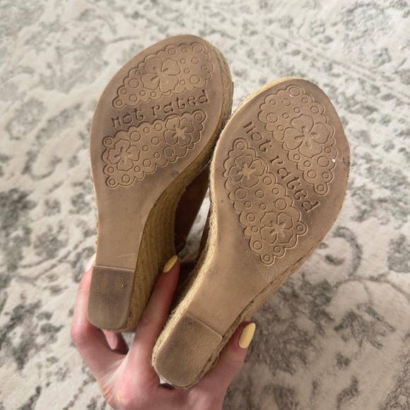 Tan Wedge Sandals - Picture 3 of 3